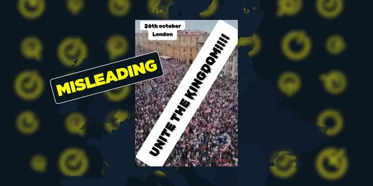 Video di marcia a Londra è una protesta a Minsk: fact check